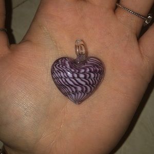 glass heart pendant